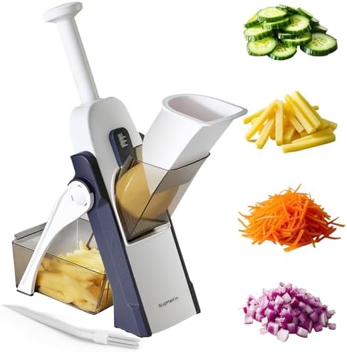 Safe Mandoline Slicer for Kitchen,Adjustable Potato Slicer 1-8 mm