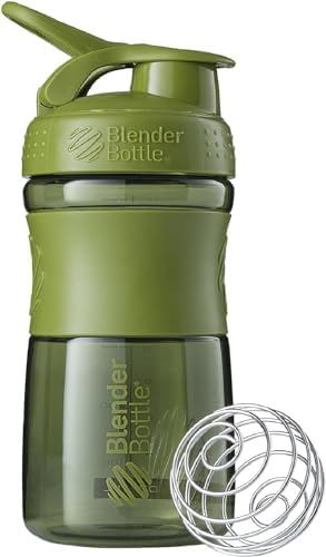 BlenderBottle SportMixer Tritan Grip Shaker Bottle, Moss Green, 28-Ounce by BlenderBottle