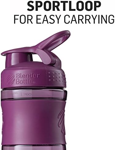 BlenderBottle SportMixer Tritan Grip Shaker Bottle, Aqua/White, 28-Ounce - Image 4
