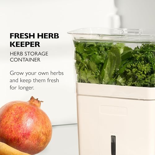 Cole & Mason Herb Storage Container for Refrigerator, Fresh Herb Keeper