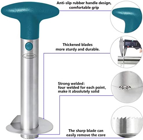 Pineapple Corer, [Upgraded, Reinforced, Thicker Blade] Newness Premium Pineapple Corer Remover