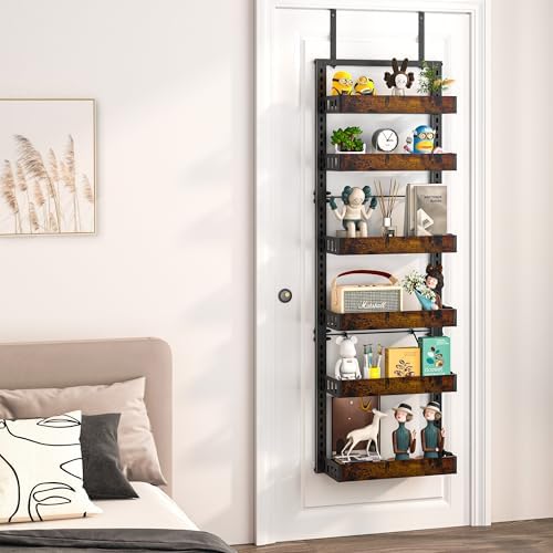 6-Tier Over the Door Pantry Organizer, Adjustable Basket Spice Rack