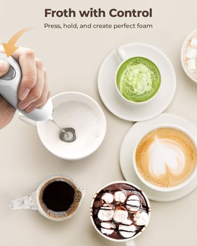 SIMPLETASTE Milk Frother Handheld Electric Foam Maker Battery Operated - Image 4