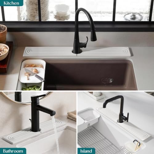 Faucet Mat for Kitchen Sink, Diatomite Stone Drying Mat - 20"x3.9"
