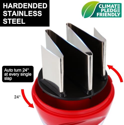 Geedel Food Chopper, Easy to Clean Manual Hand Vegetable Chopper, Dishwasher Safe Slap Onion Cutter for Veggies Onions Garlic Nuts Salads Red - Image 3