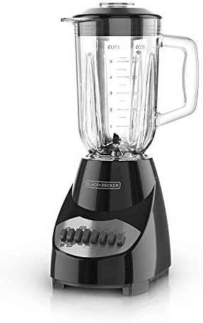 BLACK+DECKER Countertop Blender with 6-Cup Glass Jar, 10-Speed Settings, Black, BL2010BG by Unknown