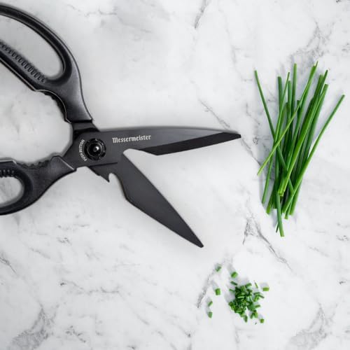 9-Inch Push Button Take-Apart Shears - High-Carbon Stainless Steel & Soft-Grip Handles - Includes Nut Cracker & Bottle Opener