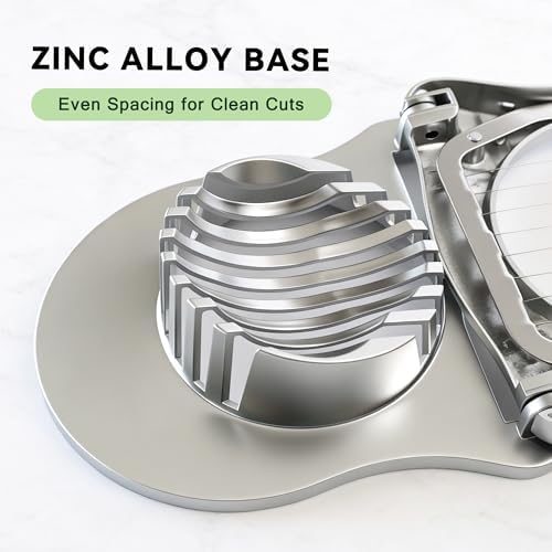 Egg Slicer with Zinc Alloy and Stainless Steel Wires, Hard Boiled Egg Cutter for Salads and Sandwiches - Image 3