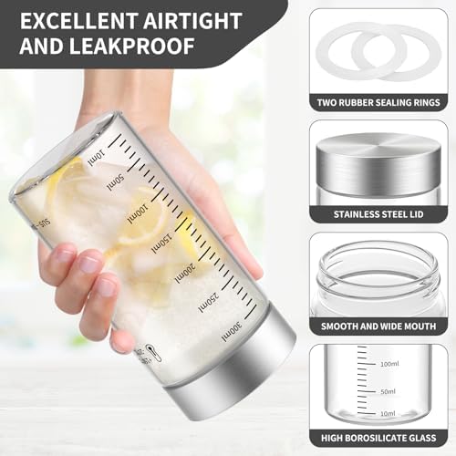 11 Oz Glass Juice Bottles, 2 Pack