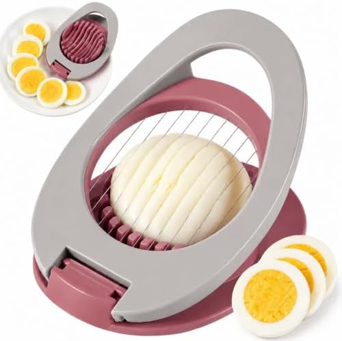 NOVANO Egg Slicer & Egg Salad Maker, Stainless Steel Wire Hard Boiled Egg Cutter,Kitchen Gadget Suitable for Eggs, Avocado, Strawberry and Kiwi Fruit by Novano