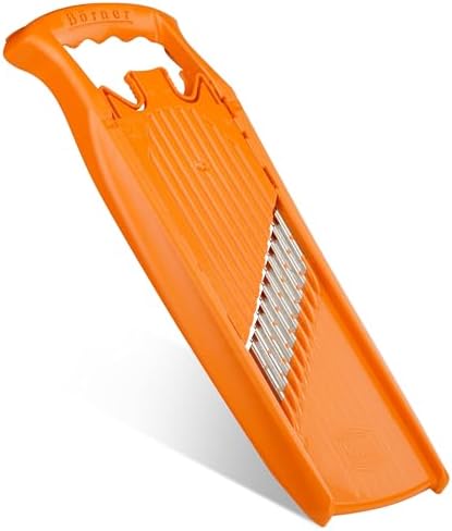 Börner by Reston Lloyd Wave-Waffle Power Line • Crinkle Cut/Spirelli Vegetable Slicer • Slicer for Wave Waffle Cut Style • Multiple Thickness Options • Made in Germany, Orange by B%C3%B6rner