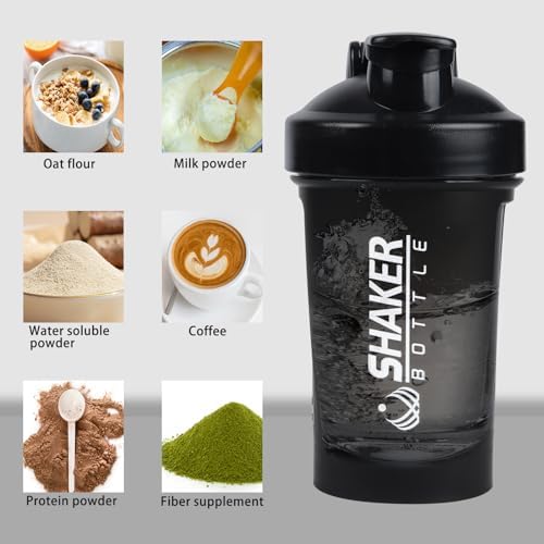 400ml Protein Shaker Bottle,Gym Small Shakes Cup with Mixing Ball - Image 6