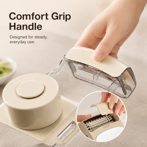 Mandoline Slicer, Vegetable Cutter, Container, Glove & Guard, 5-Blade - Image 4