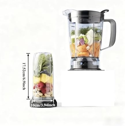 24oz Blender Cup，Compatible With NutriBullet，Blender Combo 1000W 1200W Replacement With To-Go Lid - Image 2