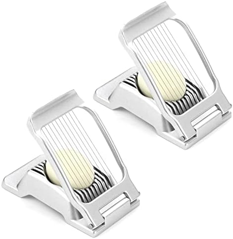 2 Packs Egg Slicer,Strawberry Slicers, Stainless Steel Wire Egg Slicer by KABUDA