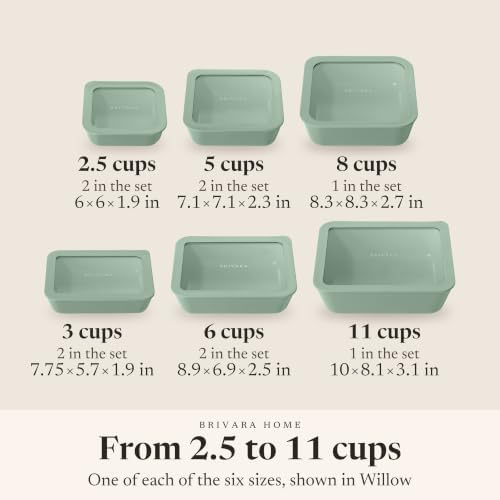 Glass Food Storage Containers with Lids, 20-Piece Set, Willow