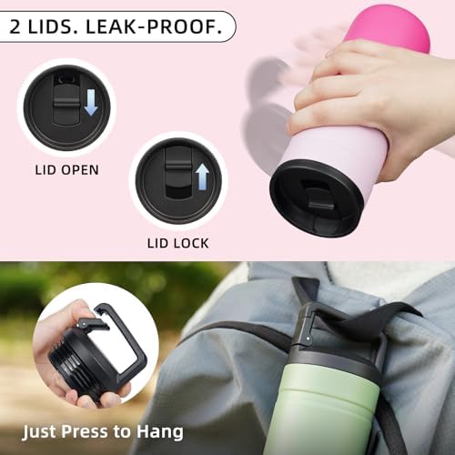 BJPKPK 20 oz Insulated Travel Water Bottle, Coffee Tumbler Stainless Steel - Image 6