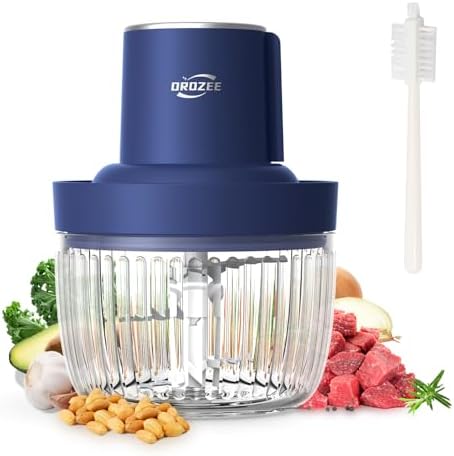 Kitchen Food Processor, Electric Food Chopper with 8 Cup Glass Bowl