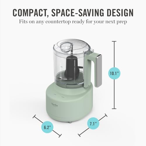 Martha Stewart 3 Cup Electric Vegetable Chopper & Mini Food Processor, Sage - Image 5