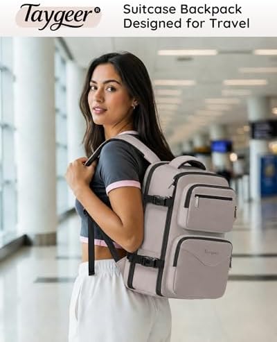 Taygeer Travel Backpack with Shoe Pouch, TSA Approved Personal Item Bag - Image 2