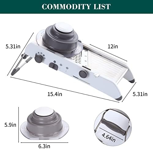 Adjustable Mandoline Slicer for Kitchen, Stainless Steel Mandolins Vegetable Chopper - Food Chopper, Vegetable Slicer, Mandolin with Waffle Maker | French Fry Cutter - Image 7