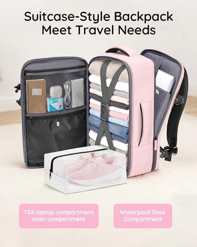 Taygeer Travel Backpack for Women, Travel Personal Item Bag with Shoe Pouch - Image 4