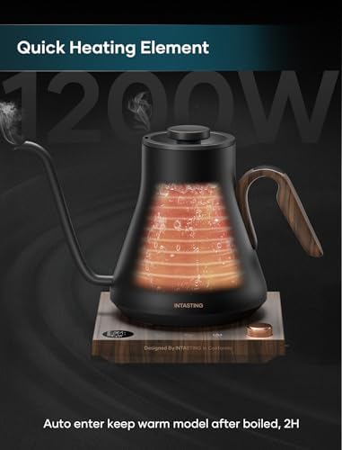 Gooseneck Electric Kettle with ±1℉ Temperature Control, 0.9L