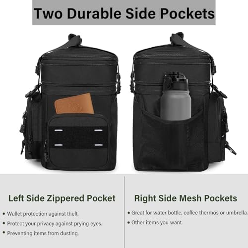 Tactical Insulated Lunch Box Men Double Deck Heavy Duty Cooler Bag