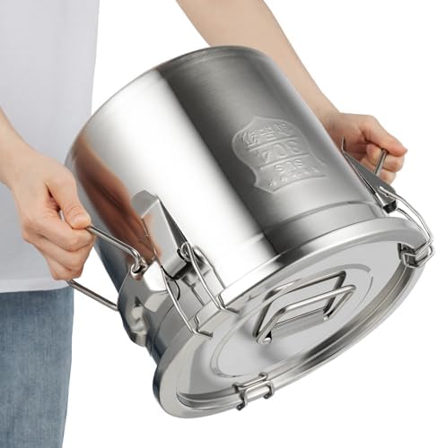 304 Stainless Steel Airtight Container 3.2Gal/405oz,Holds 20Lbs Rice