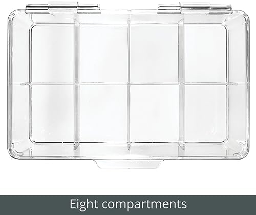 Tea Bag Single Serve Pouch Divided Box Holder Organizer, Clear