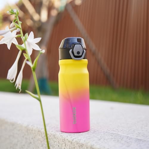 BJPKPK 18 oz Water Bottle with Straw & Handle, Insulated Stainless Flask - Image 5