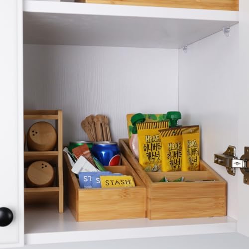4-Section Snack Organizer with Removable Dividers for Kitchen 2 Pack