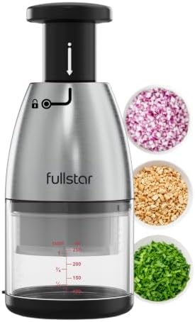 Fullstar Hand Chopper, Manual Vegetable & Onion Chopper, 1 Cup Container by fullstar