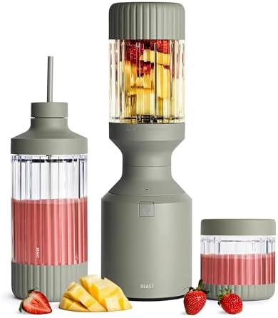 Beast Mega 1200 Plus Countertop Blender, XL Vessel, Sage, 1200W by Unknown