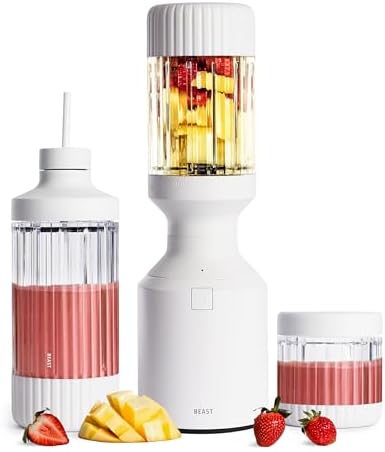 Beast Mega 1200 Plus Countertop Blender, XL Vessel, Cloud White, 1200W by Unknown