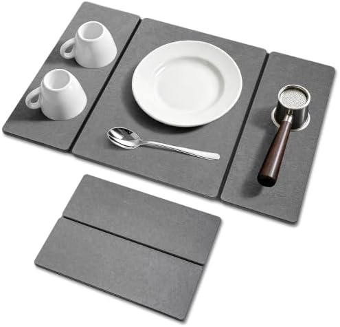 Stone Drying Mat for Kitchen Counter, Quick Dry Stone Dish/Bath Mat 24"x16"