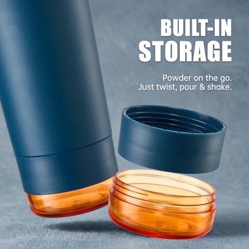 Fijinhom 24 oz Insulated Shaker Bottle with Portable Powder Container. - Image 3