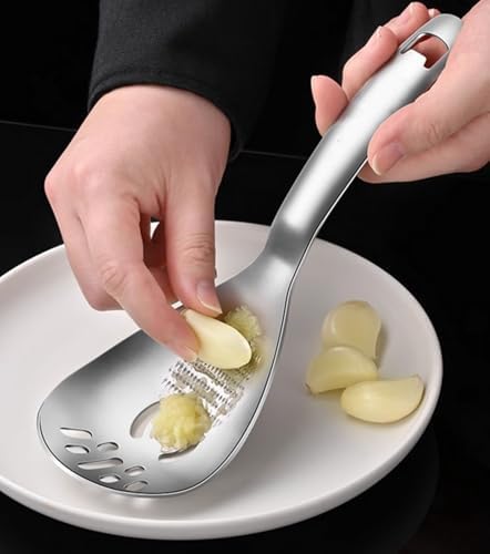 5 in 1 Egg Separator for Raw Eggs, Potato Masher Multifunction Cooking Spoon, Egg Yolk Separator, Grater Plate, Bottle Opener & Slotted Spoon 304 Stainless Steel - Image 2