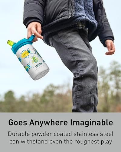 CamelBak Eddy+ Kids Stainless Steel Bite Valve Water Bottle 12oz, Biking