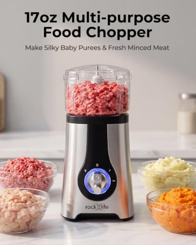 Blender and Food Processor Combo, 5-in-1 Countertop Blender with 42 oz Pitcher, 24 oz Travel Cup, 17 oz Chopper and 10 oz Spice Grinder, 12-Piece Kitchen System, Silver - Image 6
