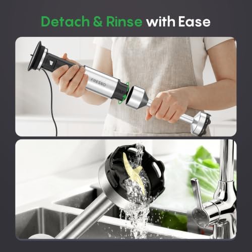Immersion Blender Handheld, Hand Blender with Variable Speed Trigger