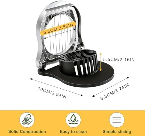 Egg Slicer for Boiled Eggs Strawberry Cutter with Stainless Steel Wire - Image 5