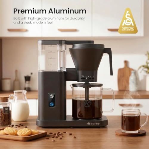 SCA-Certified 8-Cup Drip Coffee Maker with Pour-Over Control