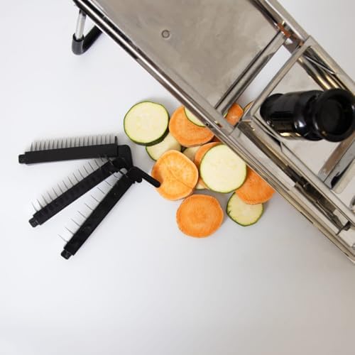 Lehman's Foldable Mandoline Veggie Slicer, Interchangeable Blades for All-In-One Vegetable Slicing, Easy to Clean, Store Flat - Image 4