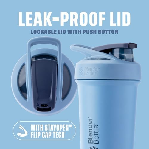 BlenderBottle Sport Sleek Stainless Steel Shaker Bottle 25 oz Dusty Blue - Image 2