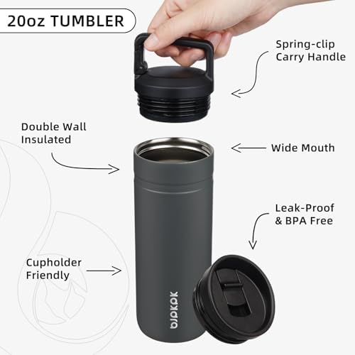 BJPKPK 20 oz Insulated Travel Water Bottle, Coffee Tumbler Stainless Steel - Image 3