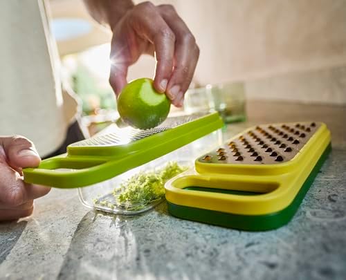 Joseph Joseph Multi-Grate & Store Cheese Grater & Zester Set, 3-in-1 Box Grater with Food Storage Container - Image 6