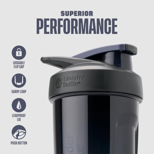 BlenderBottle Sport Flip Tritan Shaker Bottle 28 oz Black - Image 2
