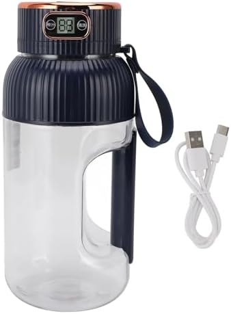 Portable Juicer Cup, 150W 1200ml Multifunctional Mini Travel Blender for Gym Home Office Sports Outdoor, Mini Juicer Cup, Mini Blending Cup, Portable Juice Cup (Blue) - Image 7