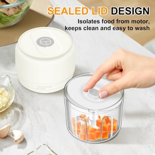 Garlic Chopper, 250ML Garlic Mincer, Electric Mini Food Processor - Image 5